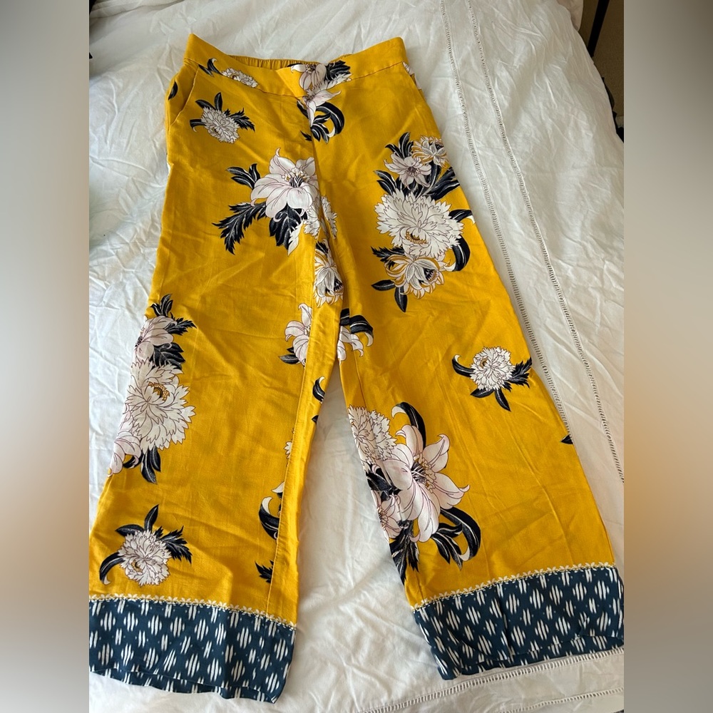 Ann Taylor Loft Tropical Wide Leg Pant